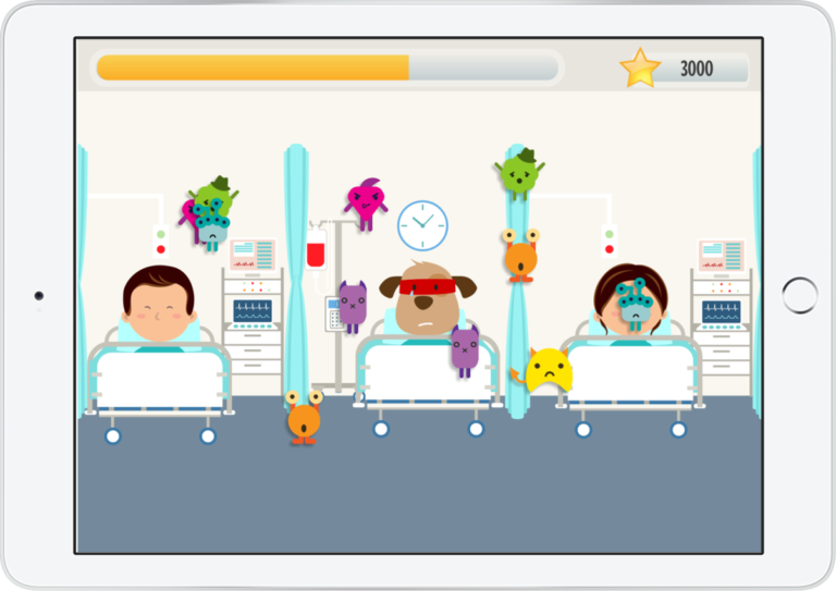 SERES Clinipup_how it goes in the hospital_catch worry monsters game