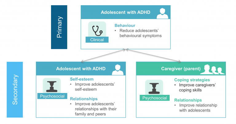 SERES ADHD_scientific background network of stakeholders primary and secondary outcomes